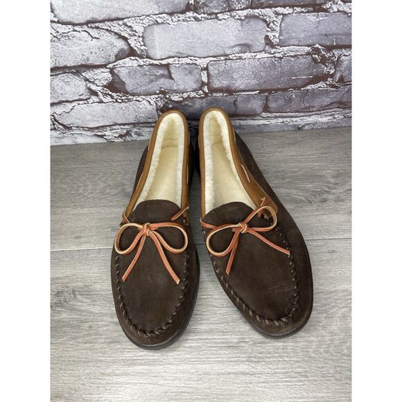Cabela's Brown Suede Leather Slippers Moccasins Slip On Mens Size 10M US/43EU - Picture 2 of 16